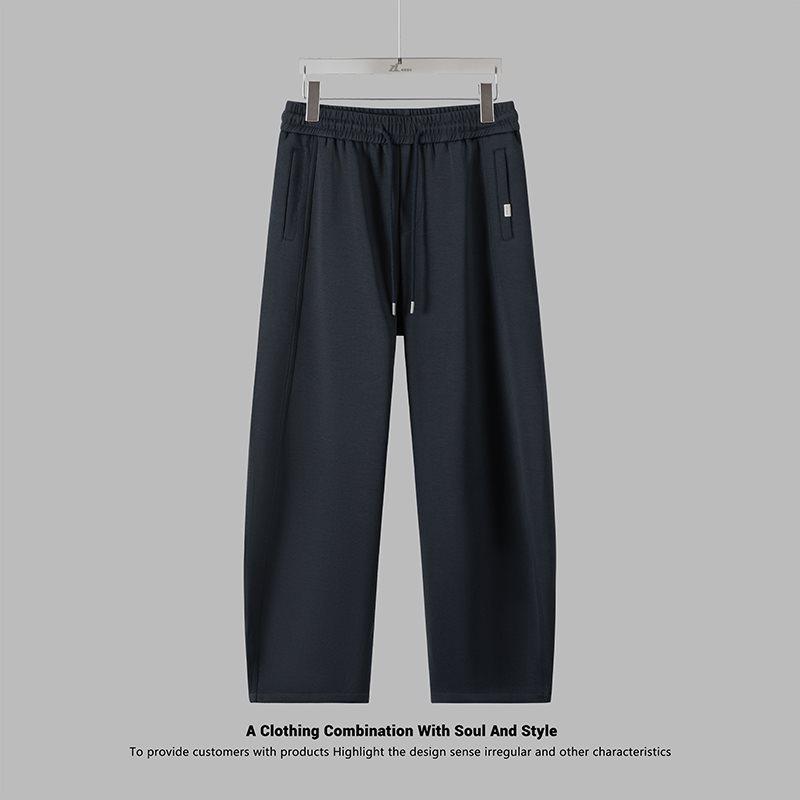 2026 Main High-Quality Cotton-Blend Casual Straight-Leg Pants - New Loose Fit for Spring and Autumn 4XL темно-серого