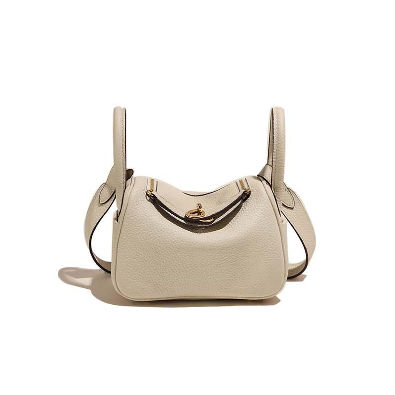 2025 Geantă nouă din piele naturală pentru femei, piele strat superior, geantă Lindy mică, Lindy la modă, versatilă, de mână, pe un umăr, crossbody