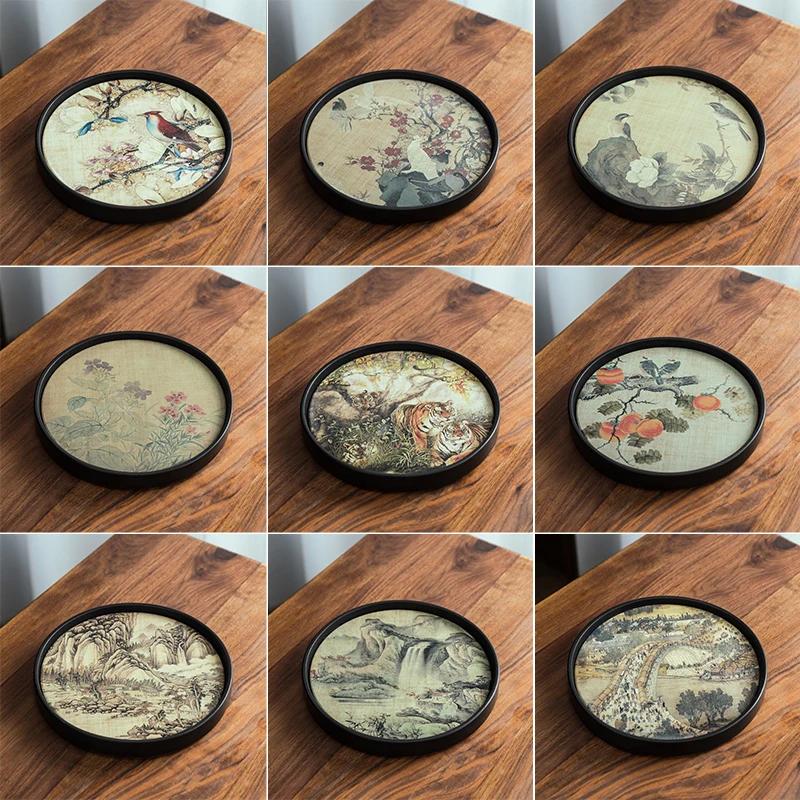 Chinese Style Tea Mat Quick-drying Water-absorbing Pottery Tea Tray Kung Fu Tea Coaster Tea Ceremony Table Tea Set Accessories