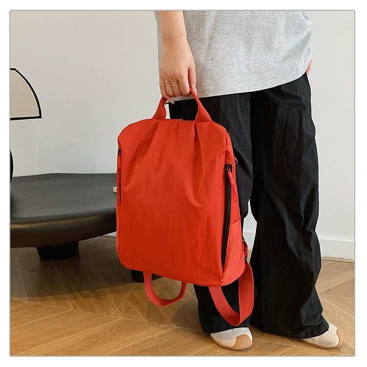 

Casual All-matching Women s Backpack College Students schoolbag Travel Three-purpose Shoulder Bag Commuting 33x15x36 помаранчевий