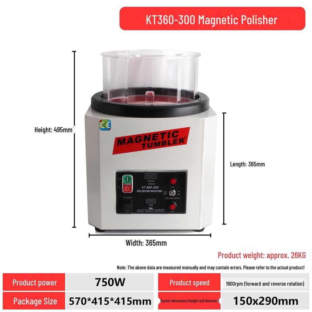 KT185 Magnetic Jewelry Polisher: Automatic Grinding and Deburring Machine