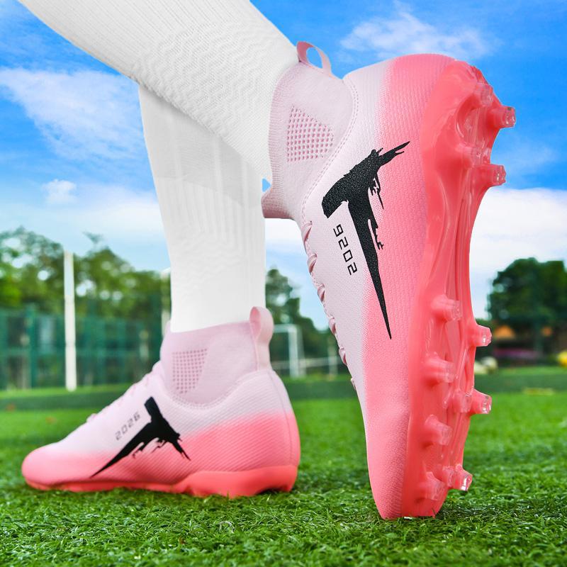 New high-top football shoes men and women youth training long nails TF broken nails artificial turf sports football shoes