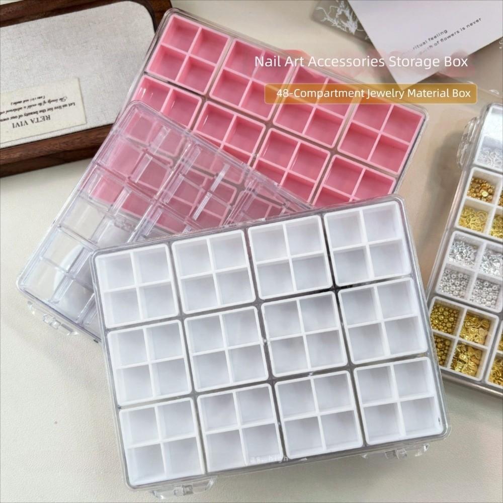 Big Size Nail Accessories Storage Box Transparent Nail Art Packing Storage Container Nail Artists