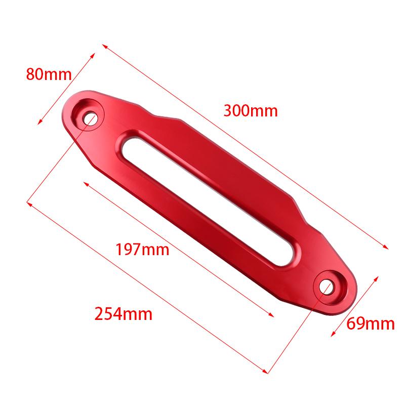 Aluminium 254mm 10" Zoll Bugöse für Synthetisches Windenseil Kabel Führung ATV UTV 8000-12000lbs Schwarz Blau Rot