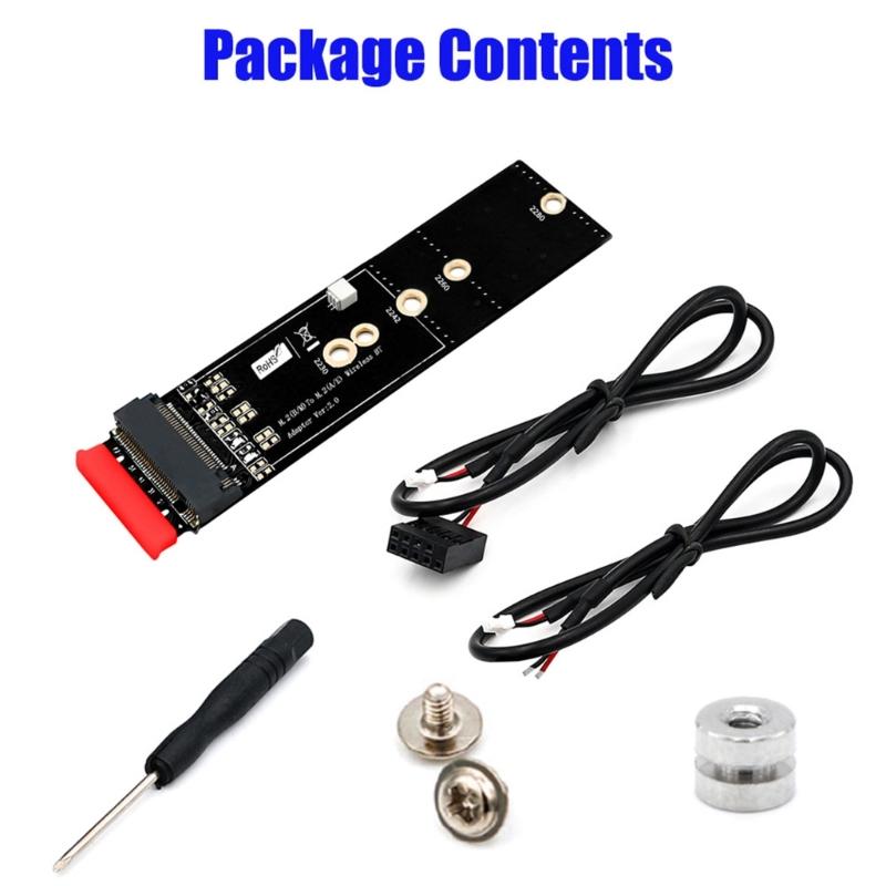 M.2 Key B+M Interfaces Converters Card Supporting PCIe Data Channels Easy Installation