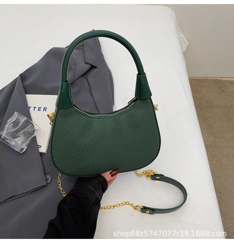 ins super fire Internet celebrity small bag women patent leather women's handbag new simple underarm bag chain shoulder bag