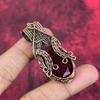 Faceted Kashmir Ruby Pendant Copper Wire Wrapped Pendant Gemstone Handmade Pendant Wonderful Copper Jewelry Gifts for Her Birthstone Pendant