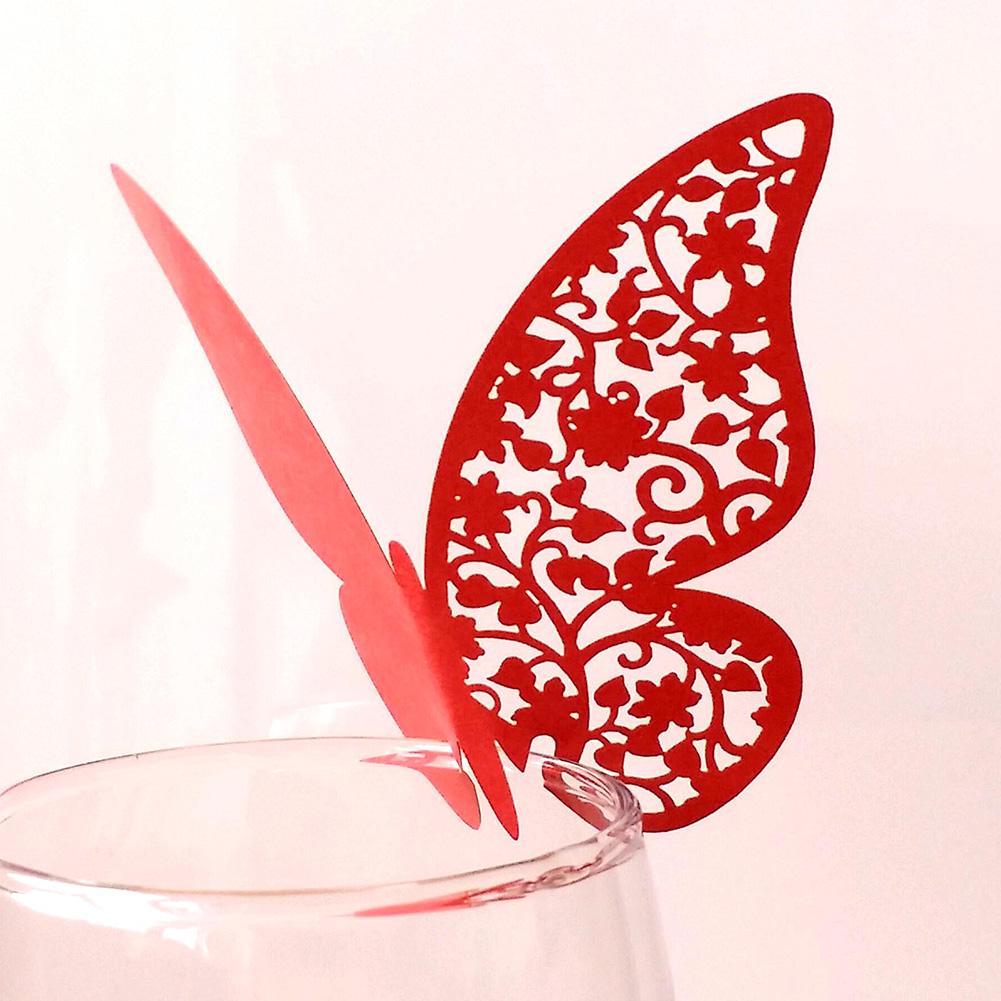 Adornos de moda para Festival, 50 Uds., recuerdo de mesa de cristal,  tarjetas de vino, marca de mariposa, nombre, lugar, decoración de fiesta y  boda Compra barata en Joom, image size:1001x1001