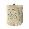 Rootote 1191 Cat Print Cotton Small Eco Bag NA Roo Shopper Mini Marche (Ivory)