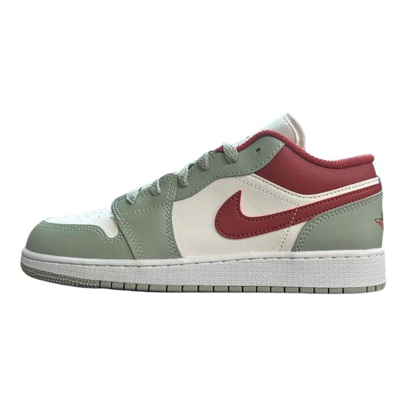Air Jordan 1 Low GS Sail Jade Horizon Dětské tenisky Zelená Čistě Platina Summit-Bílá 553560133