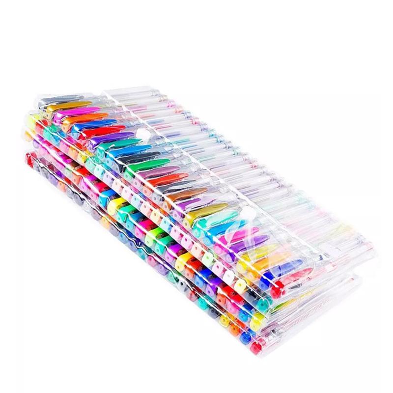 100 Gel Pen Set Metallic Pastel Glitter Gel Pens for Adult Kids Colouring Book