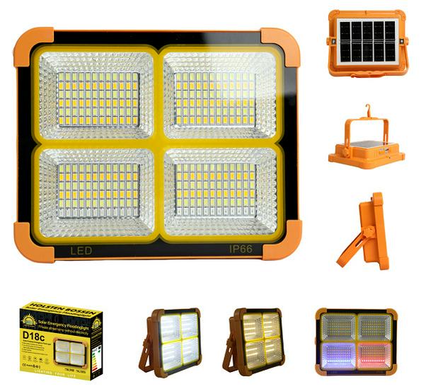 

Cross-Border Portable Solar Floodlight: Rechargeable, Stepless Dimming, Long Battery Life, Multi-Functional Worklight.