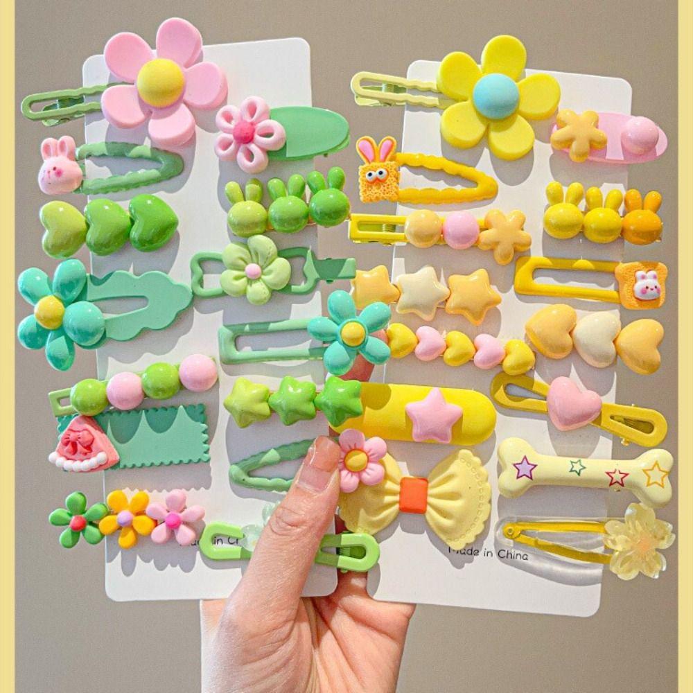 14Pcs/Set Rabbit Hair Clip Bows Hair Accessories New Barrettes  for Children