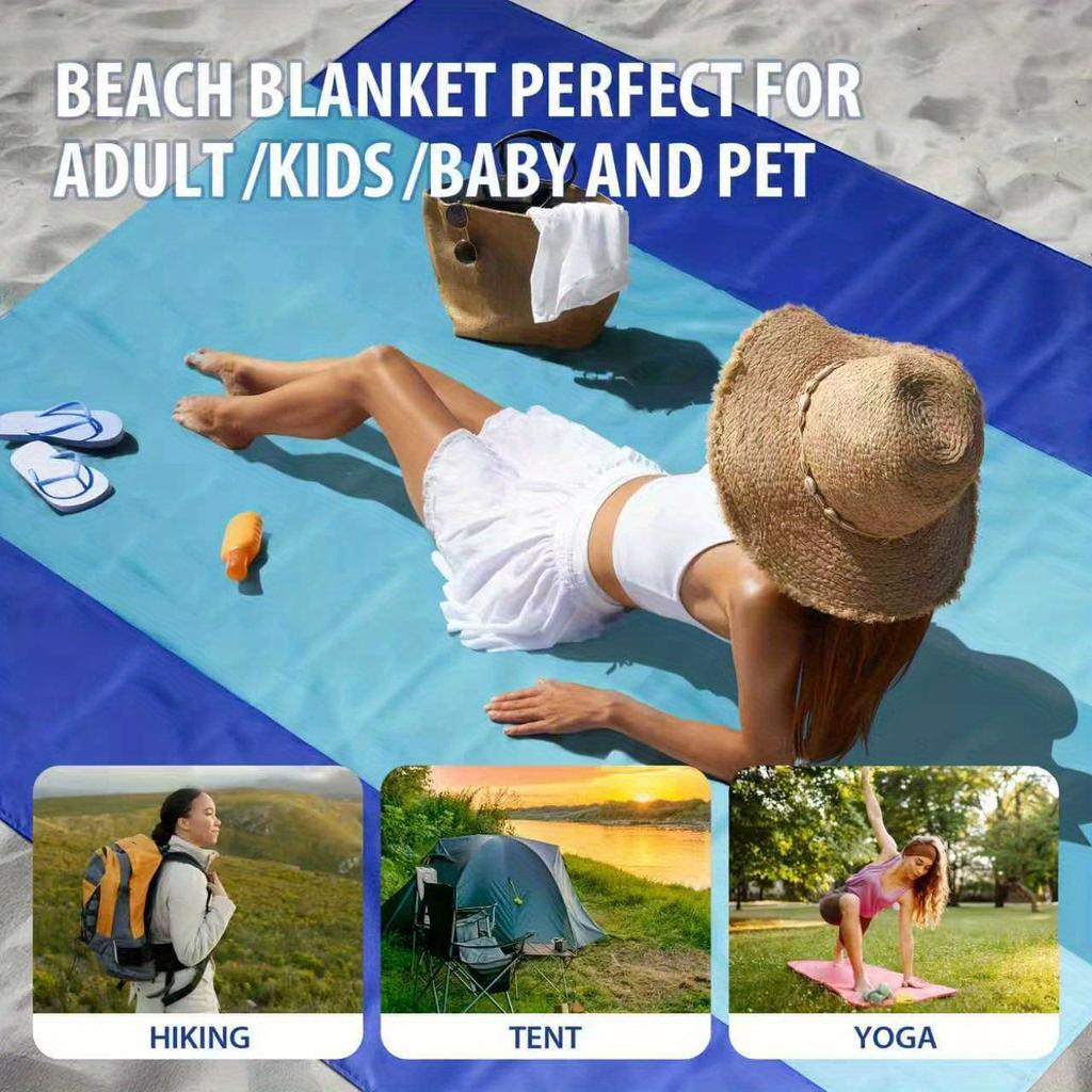 Picnic Beach Blanket For 4 To 7 Adults Oversized Lightweight Sandproof Mat For Beach Travel Camping Hiking And Outdoor Activitie