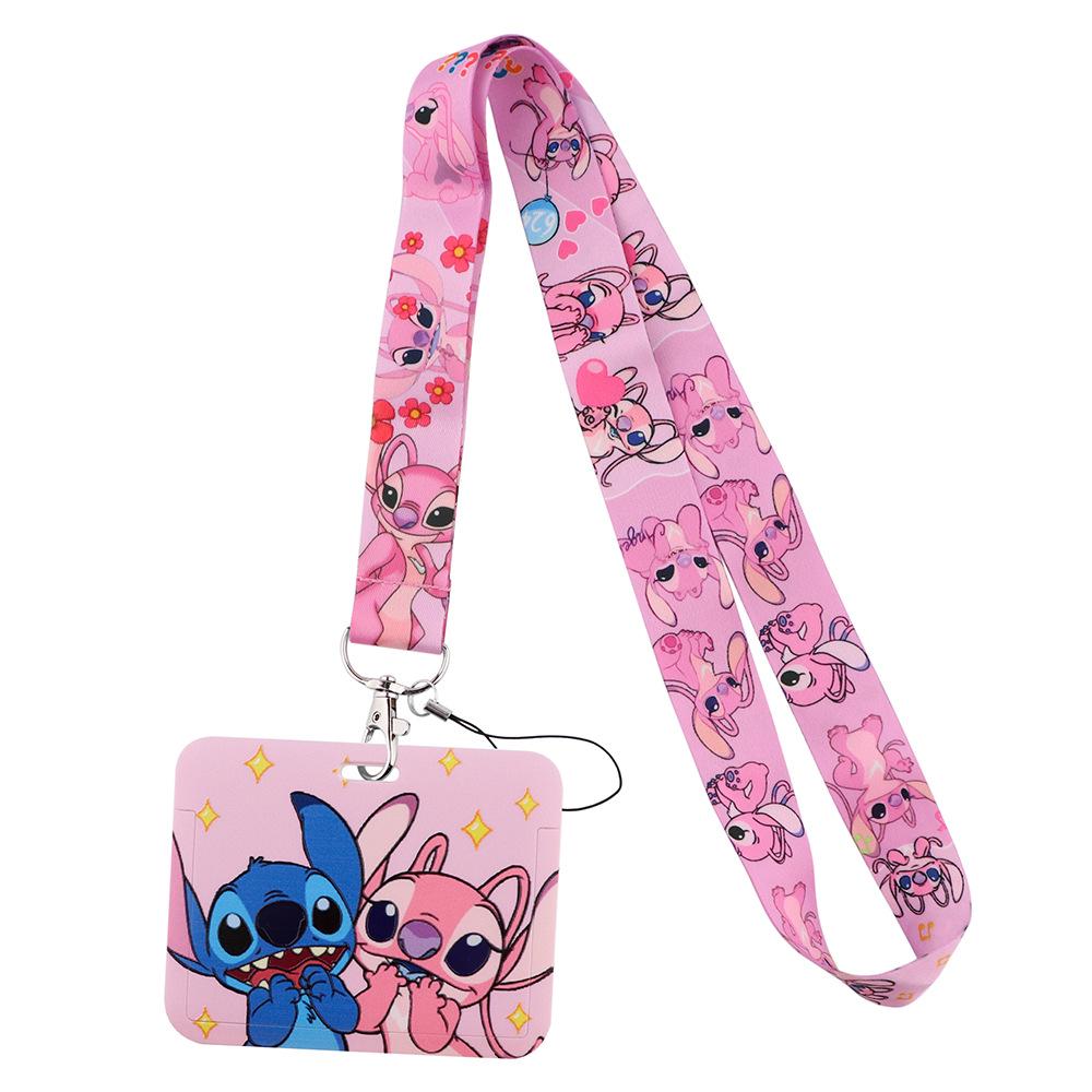 Cute Planet Plushie ID Card Holder with Slide Case & Lanyard for Phone and Access Cards