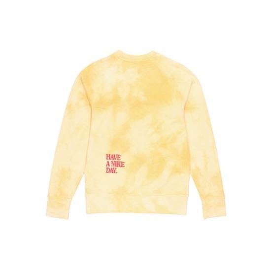 Nike Sportswear Tie Dye Embroidered Daisy Crewneck Sweatshirt 'Gold Sand'