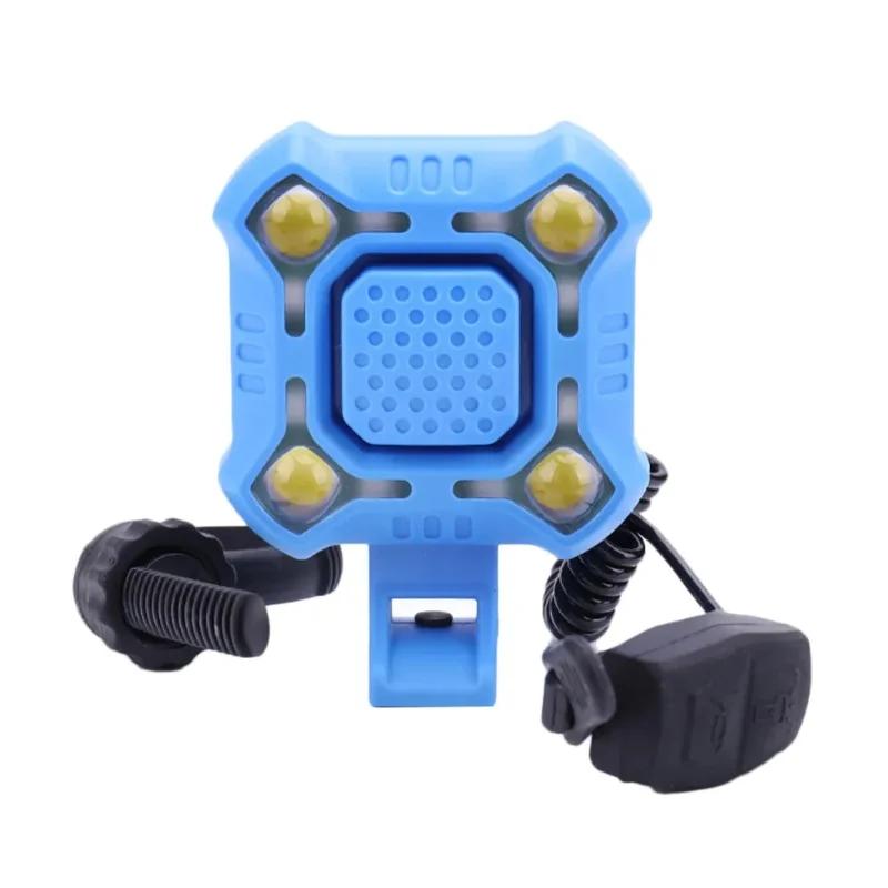 Bike Bells Light 2 in 1 Bicycle Horn with Lamp 140DB LED Headlights USB Rechargeable Lighting Bells Bicycle Accessories