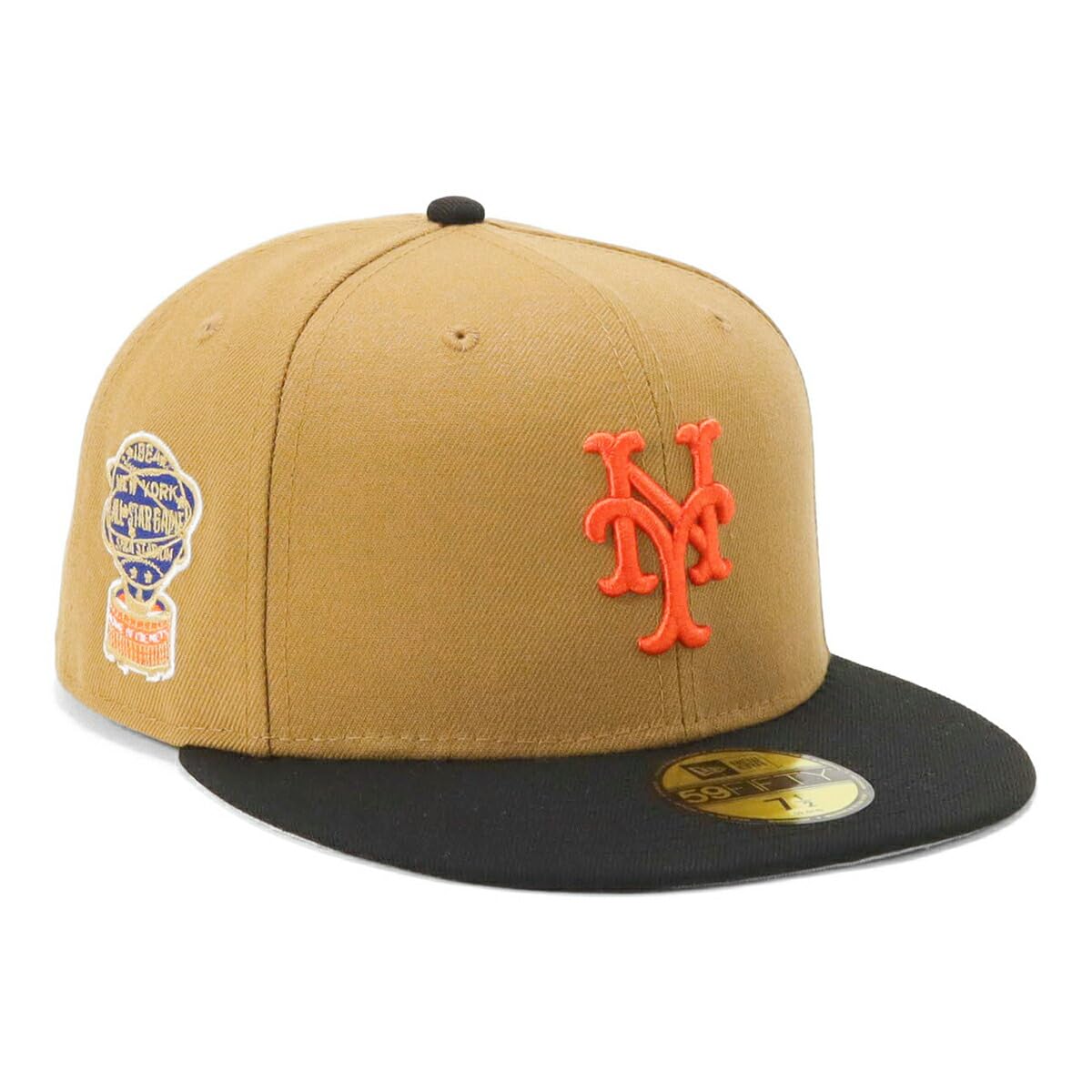 

New Era cap 59FIFTY 70823795 NER35C7990 MLB New York Mets NYM Beige SIDE PATCH UNDER VISOR ONSPOTZ Custom Made Hat Gokyu Fifty 5950 Side Patch