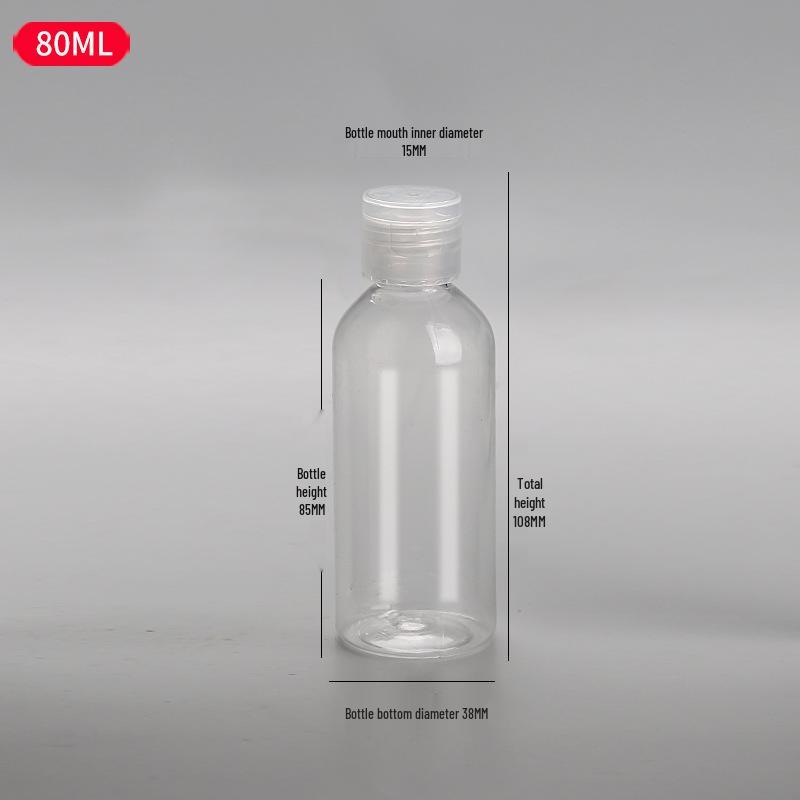 PET Transparent Flip-Top Liquid Dispenser Bottle, 10-50ml