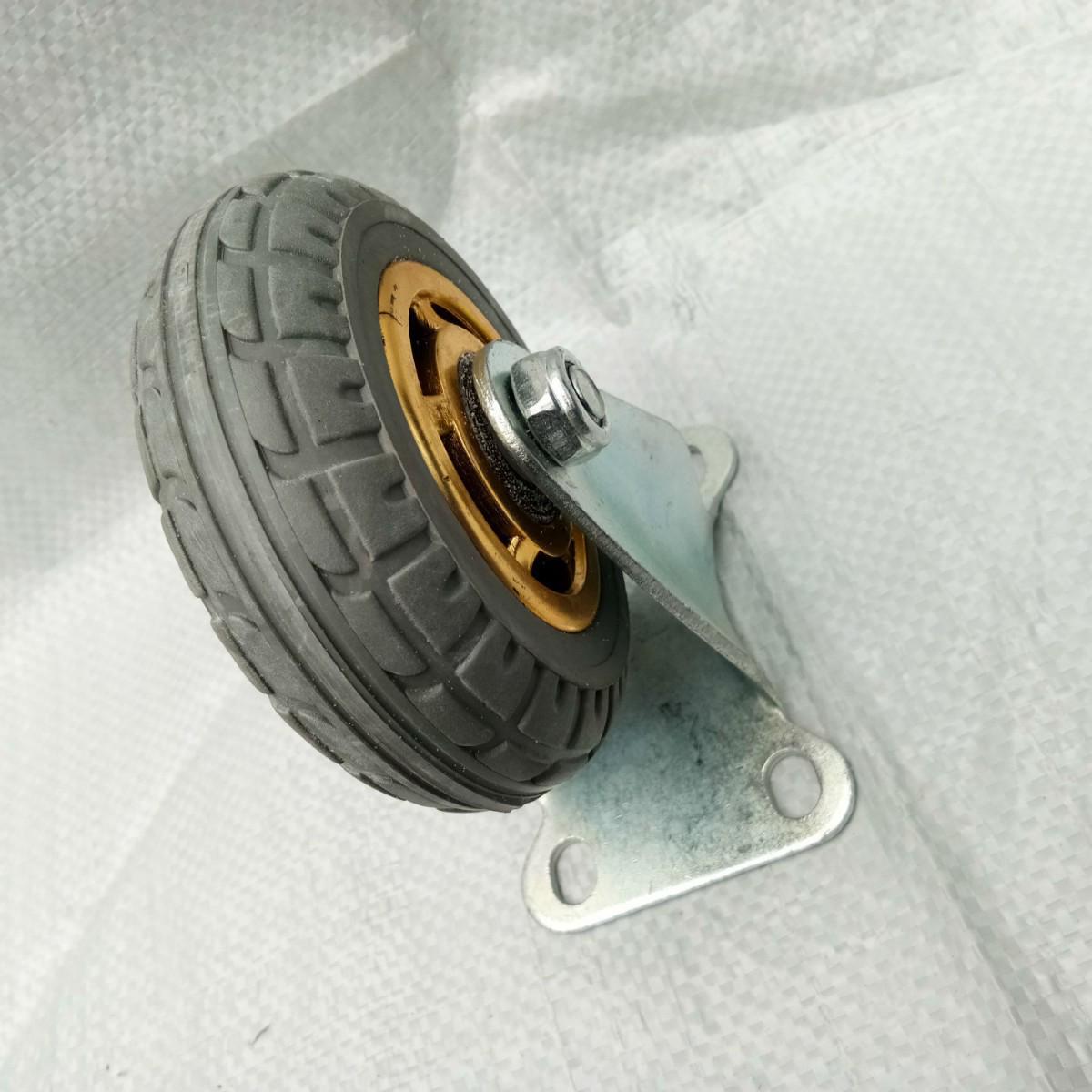 Medium Gold Silent Swivel Caster Wheel with Elastic Rubber