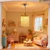 Doll House Ceiling Lamp Model Furniture Model Accessories Teenager Girls for 1:12 Dollhouses Living Room Decorations