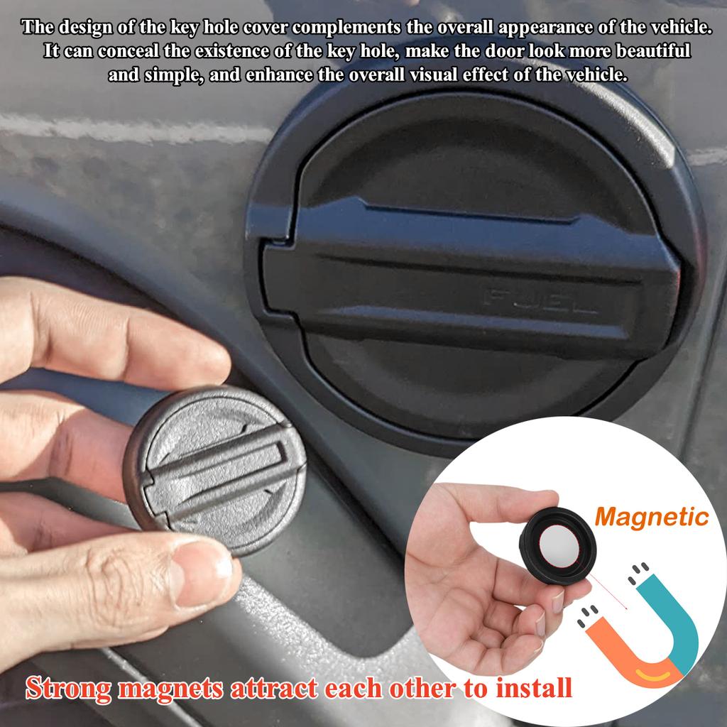 Car Door Key Jack Trim Door Lock Keyhole Key Socket Cover for Jeep Wrangler TJ JK JL Gladiator JT 1997-2026 Exterior Accessories