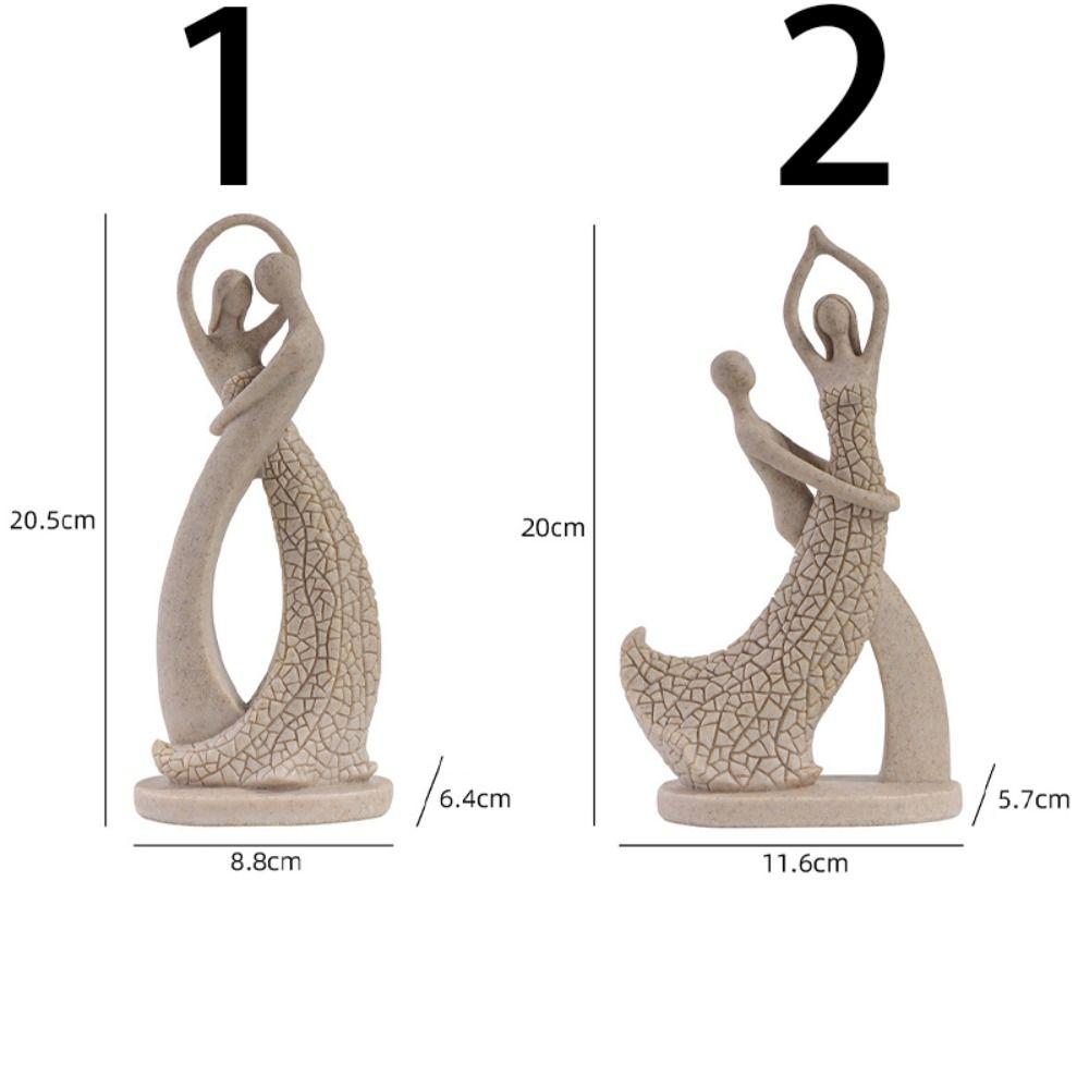 Mini Resin Couple Figurine Creative European Lovers Sculpture  Valentine's Day