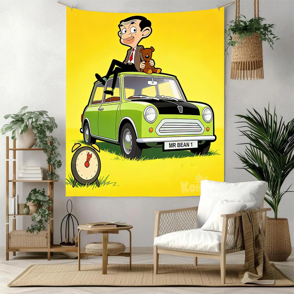 Mr Bean Version Wall Decor Tapestry Art For Pet Memorial Birthdaywedding Party Backdrop Family Gift