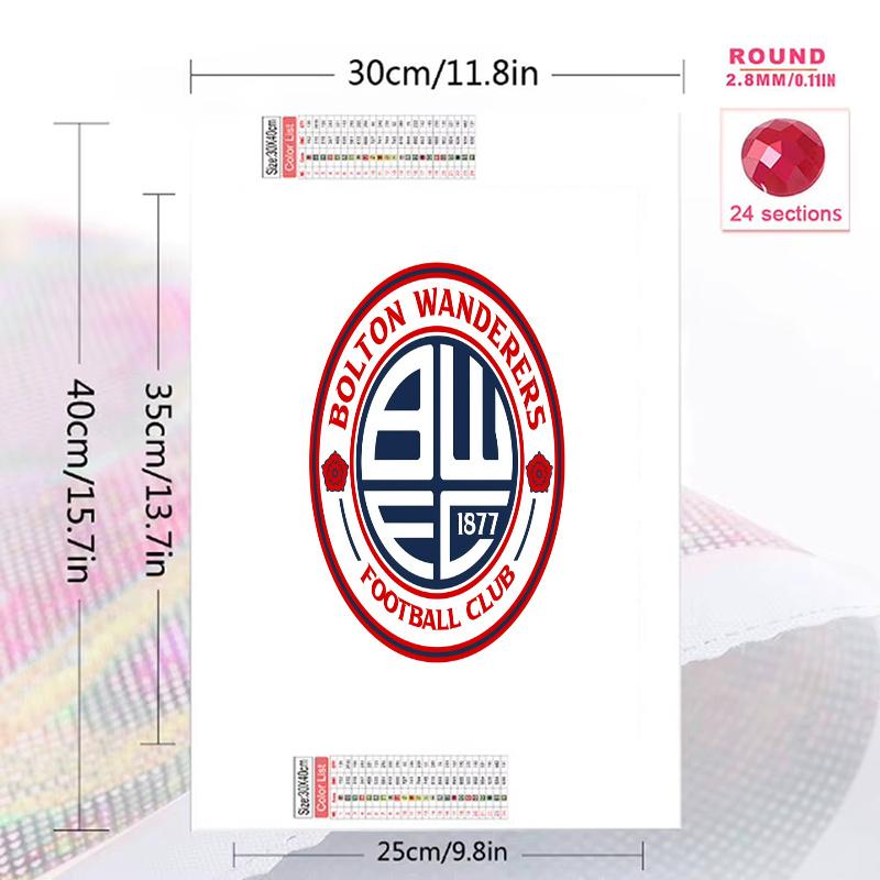 Bolton 100% Round Full Drill 5D DIY Diamond Painting Embroidery Cross Stitch Rhinestone Décor