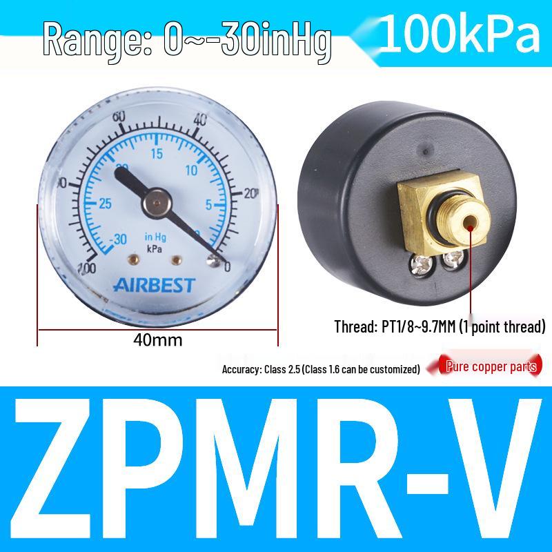 Axial Air Pressure Gauge with Edge Y40/Y50 PSI Radial Regulator
