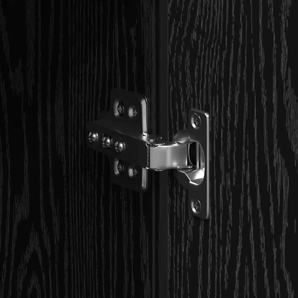 Highboard in Black Oak Look 60 x 35 x 180 cm Particleboard