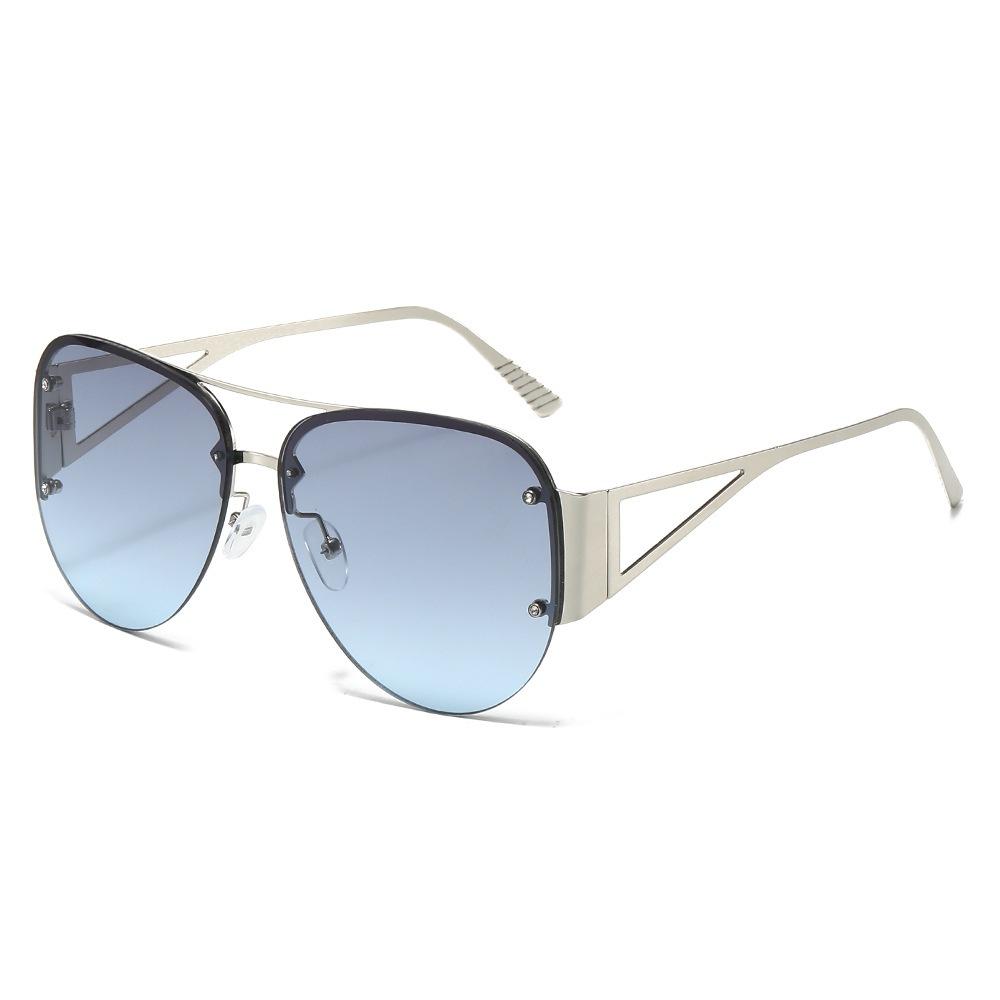 JYL TS Sunglasses UV Half Frame Metal Square/3695 B-1294 египетский синий