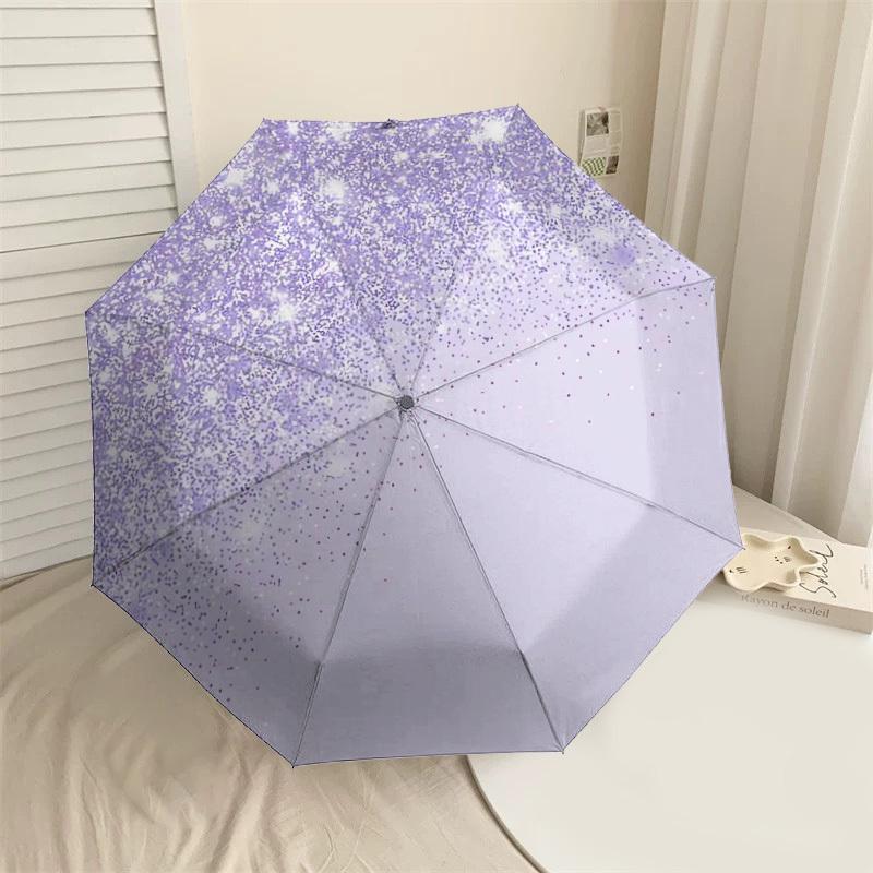 

1PC Glitter Sparkle Umbrella-8-Rib Reinforced, Automatic Open, Lightweight & Durable, Cute Fashion Accessory for Outdoor-K1329