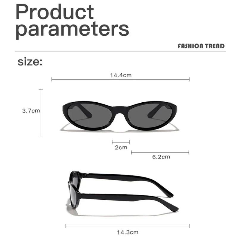 New Oval Small Frame Sunglasses Trendy Women Retro Style Sexy Eyeglasses Women's Fashion Decorative Shades UV400 Eyeglass