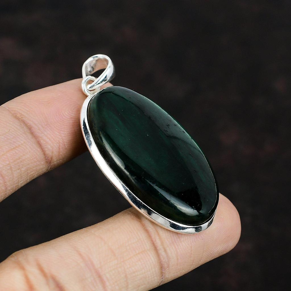 Green Fire Labradorite Pendant Natural Gemstone Pendant 925 Sterling Silver Pendant Handmade Jewelry Anniversary Gift Latest Design Pendant
