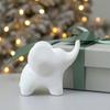 Mini figurka slona, Minimalistická 3D tištěná socha slona, Slon pro štěstí Sběratelská ozdoba pro moderní domov, Dekorace do kanceláře
