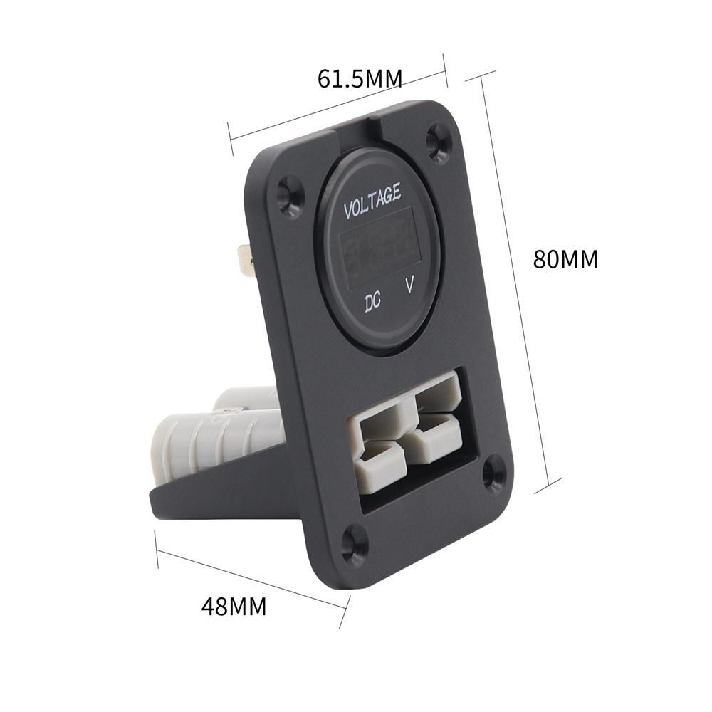 50 Amp Plug Socket  With Voltage Meter Flush Mount Recessed Plate