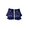 Cartoon Flip-Top Half-Finger Boy's Winter Gloves: Exposed Fingertips for Writing & Cycling