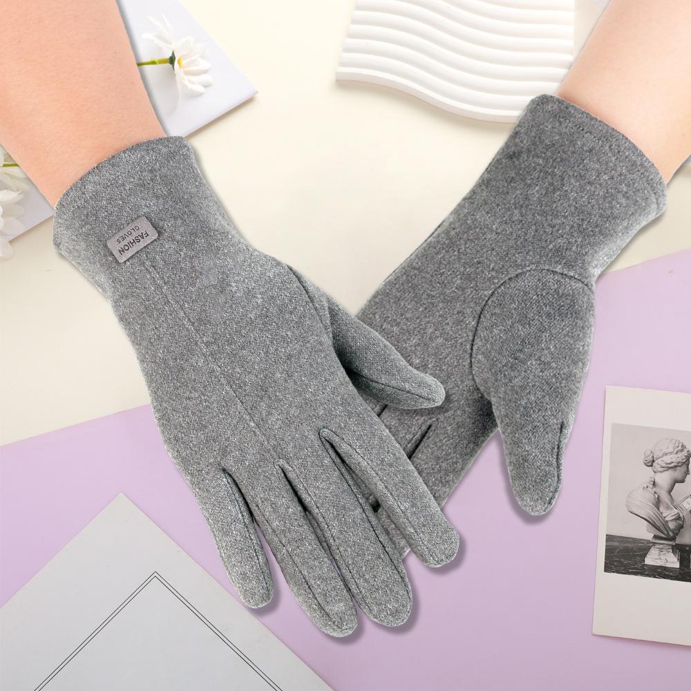 Unisex Winter Rabbit Plush Fleece Gloves - Thick, Windproof, Coldproof, Touchscreen-Ready for Outdoor Cycling