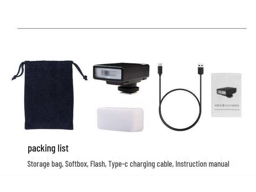 Tragbarer Mini-Aufsteckblitz für Sony, Canon und Fujifilm Spiegellose und DSLR-Kameras