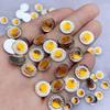 80 Stück 12mm Kristall Strass zweifarbig Strasssteine DIY Kreisförmige flache Rückseite Harz Handwerk für Hochzeitsdekoration -A67