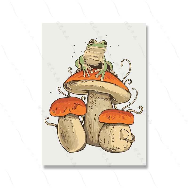 

Зонтик с лягушкой-грибом, мультяшная игра, постер в высоком разрешении, печать, комиксы с животными, холст, картина, детская комната, домашний декор, аниме-искусство, настенная картина 30x40cm No Framed