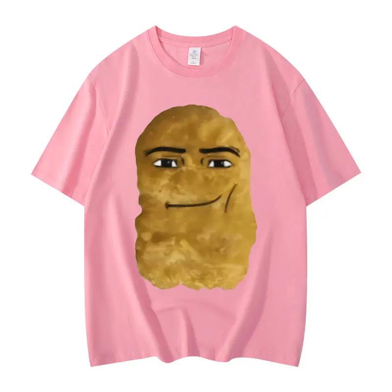 Men's funny potato emoji pattern printed 00% pure cotton short-sleeved T-shirt, high-quality and fashionable clothing