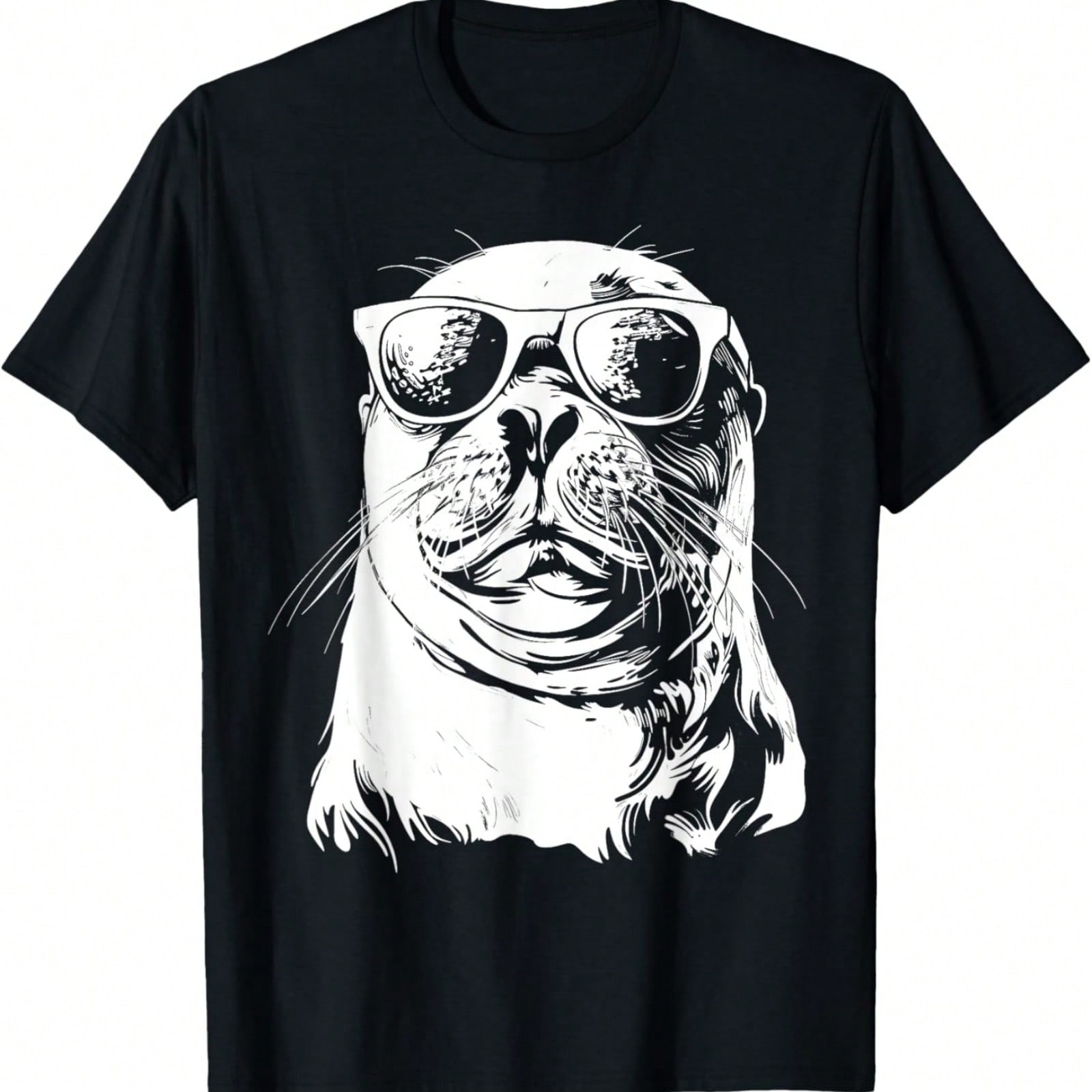 Seal Sunglasses Sea Lion Zookeeper Animal Funny T-Shirt S разноцветный