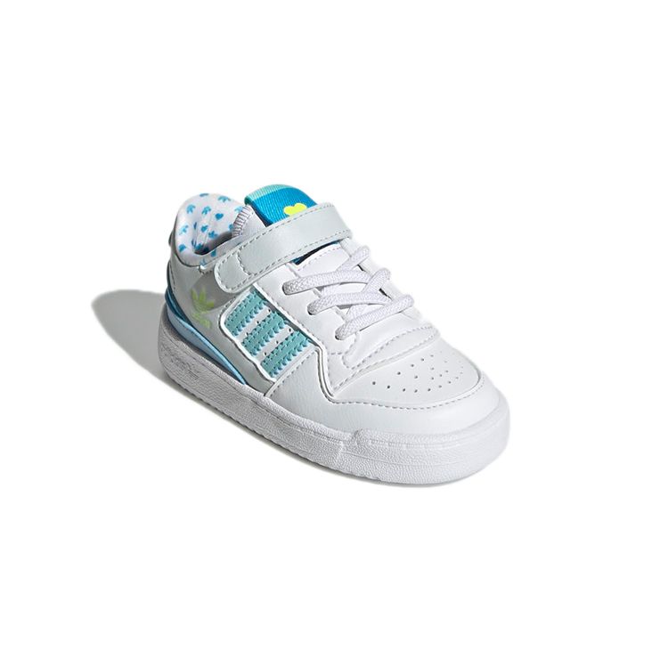 Adidas Originals Forum Low Casual Durable Low-Top Skate Shoes Baby Sneaker White Blue GZ0801