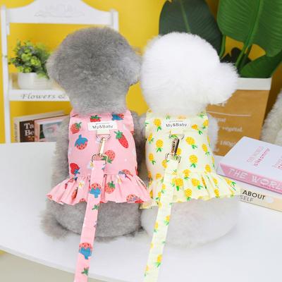 Spring/summer 2023 Pet Clothes Dog Skirt Teddy Schnauzer Small Dog Fruit Skirt (excluding Rope) Pet Clothes  Cat Clothes