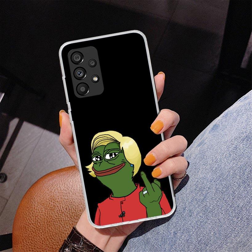 Cute Frogs Party Sad Pepe Phone Case For Samsung Galaxy A17 A16 A15 A14 A13 A57 A56 A55 A54 A53 A37 A36 A35 A34 A33 A26 A25 A24