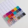 24-Grids Kit 3mm Loose Glass Beads Colorful Handmade Seed Beaded Set Box for DIY Bracelets Necklaces Making Jewelry Accessories