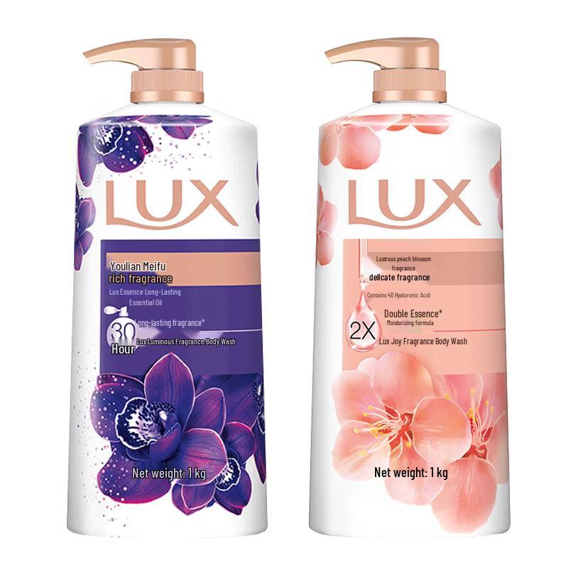 LUX Shower Gel Twin Pack - Peach Blossom & Fragrant Lotus