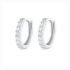 2Pcs Stainless Steel Minimalist Hoop Earrings Crystal Zirconia Small Huggie Thin Cartilage Earring Helix Tragus Piercing Jewelry